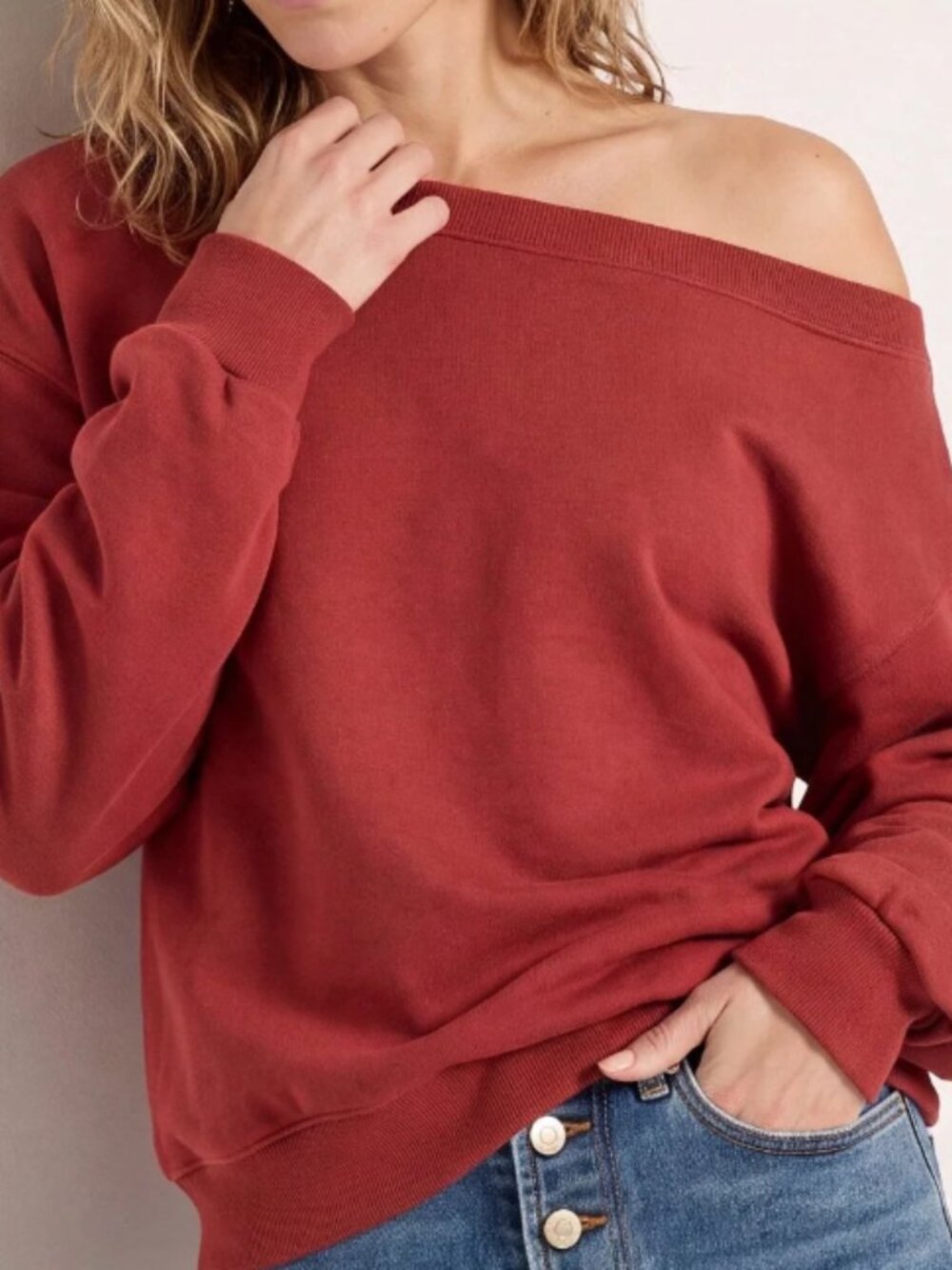 Brooksville One Shoulder Sweatshirt